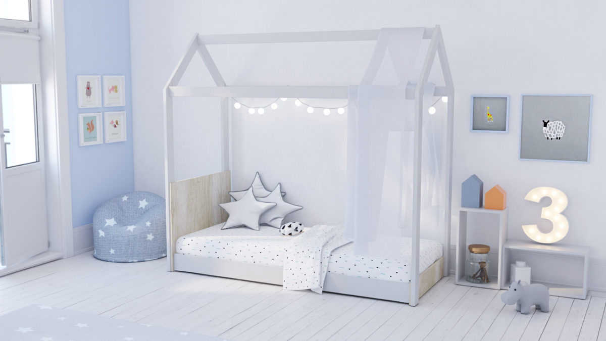 Cama casita Montessori