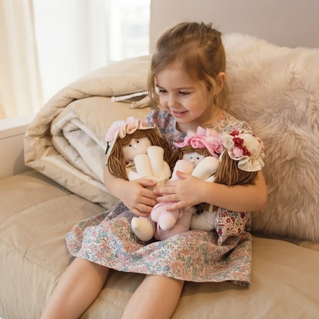 Muñeca Pata Larga con cofia