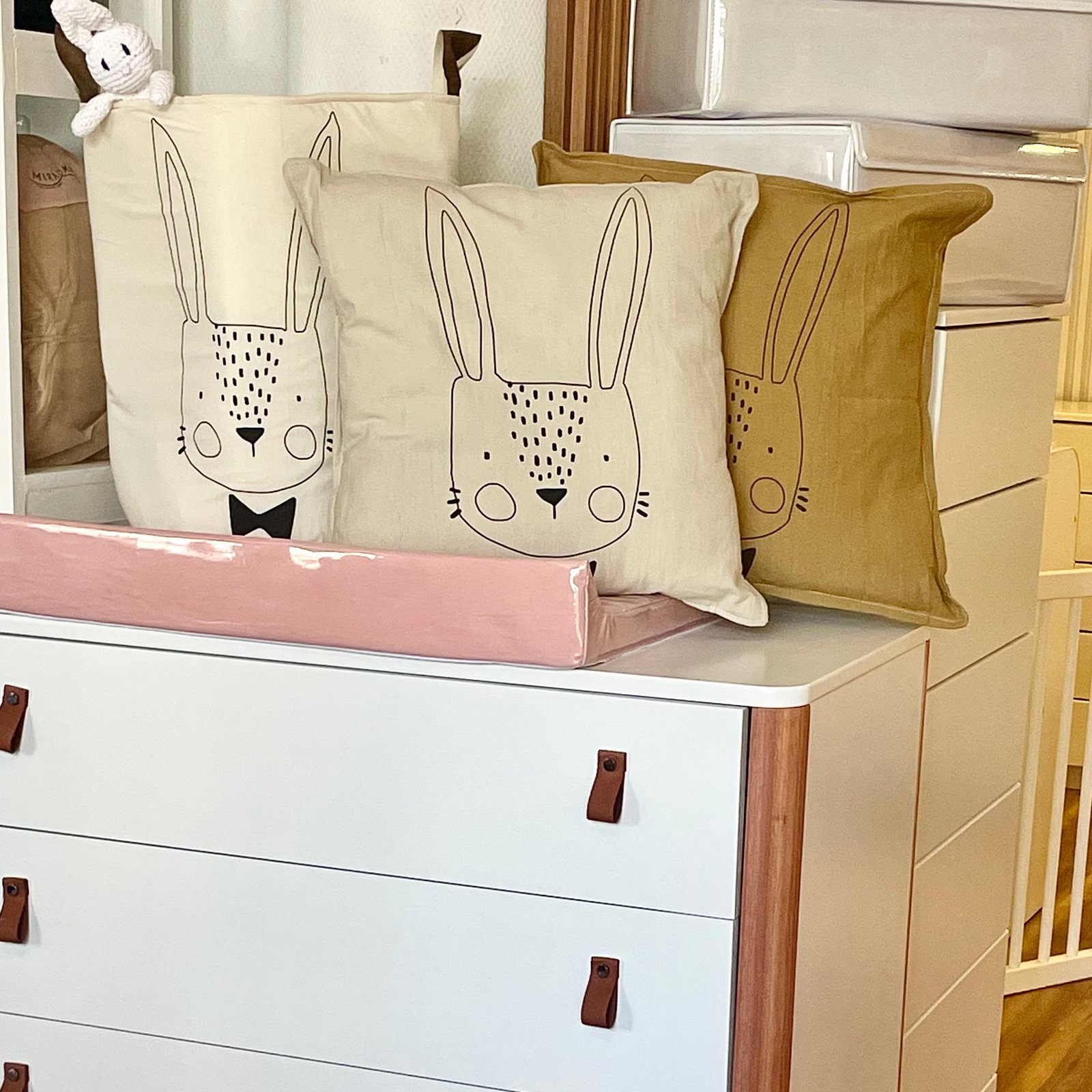 Juguetero Rígido de Tela-Conejo