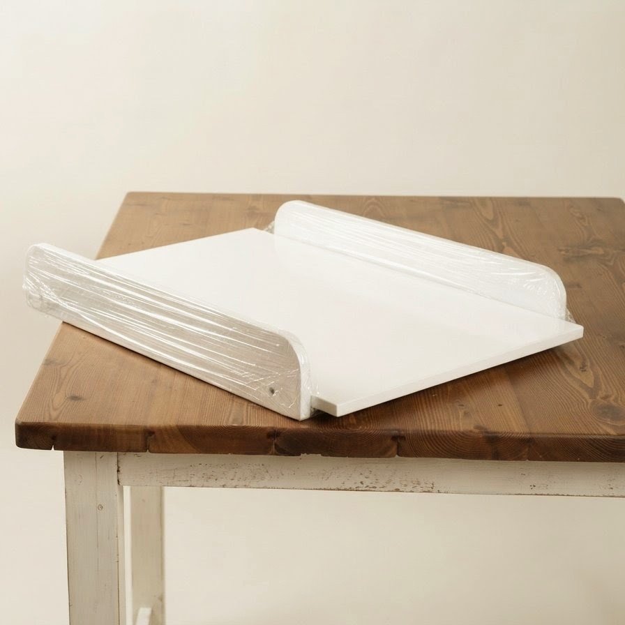 Cambiador rígido MDF laqueado en blanco - Imagen 3