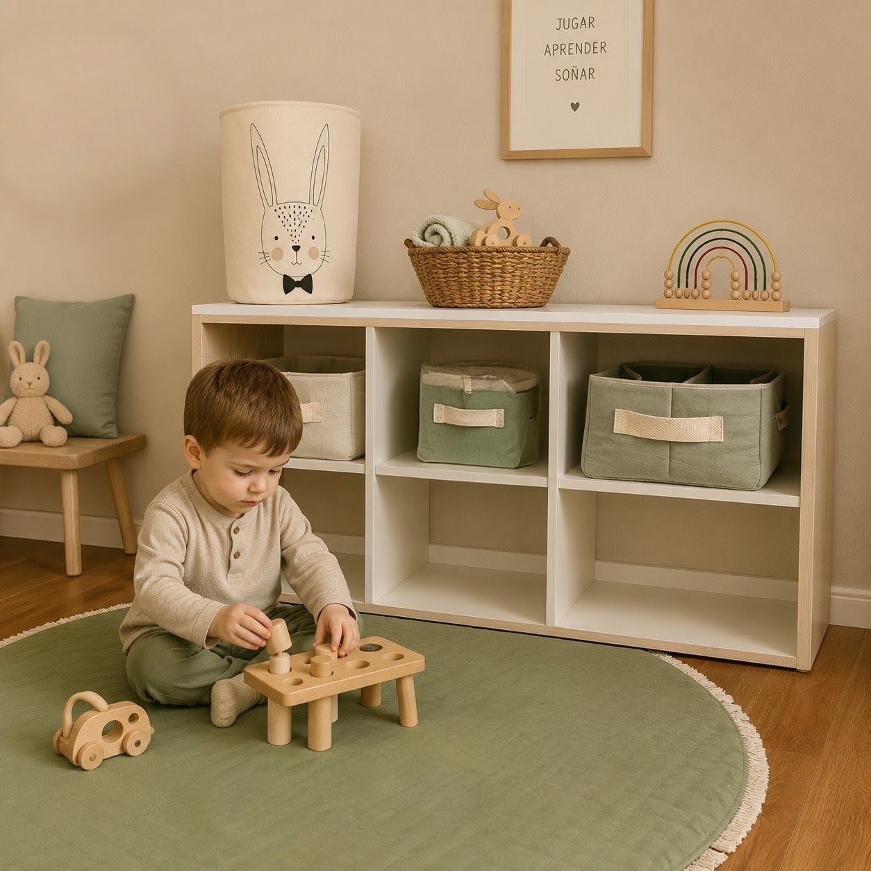 Alternative view of Organizador - Juguetero 6 estantes- Montessori-