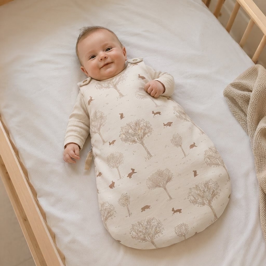 Saquito de dormir- Conejos beige