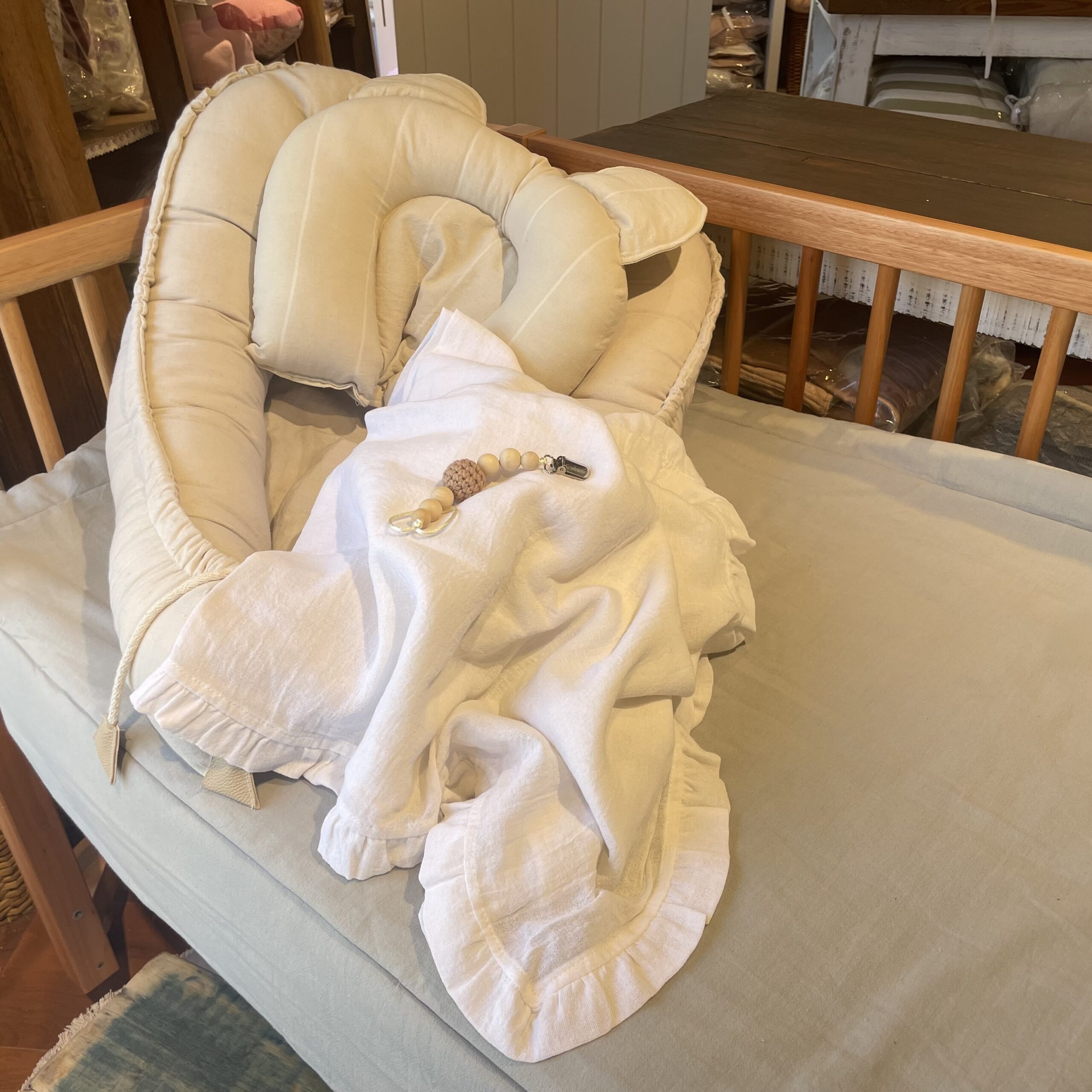 Manta Muselina _ Blanca Con vuelos