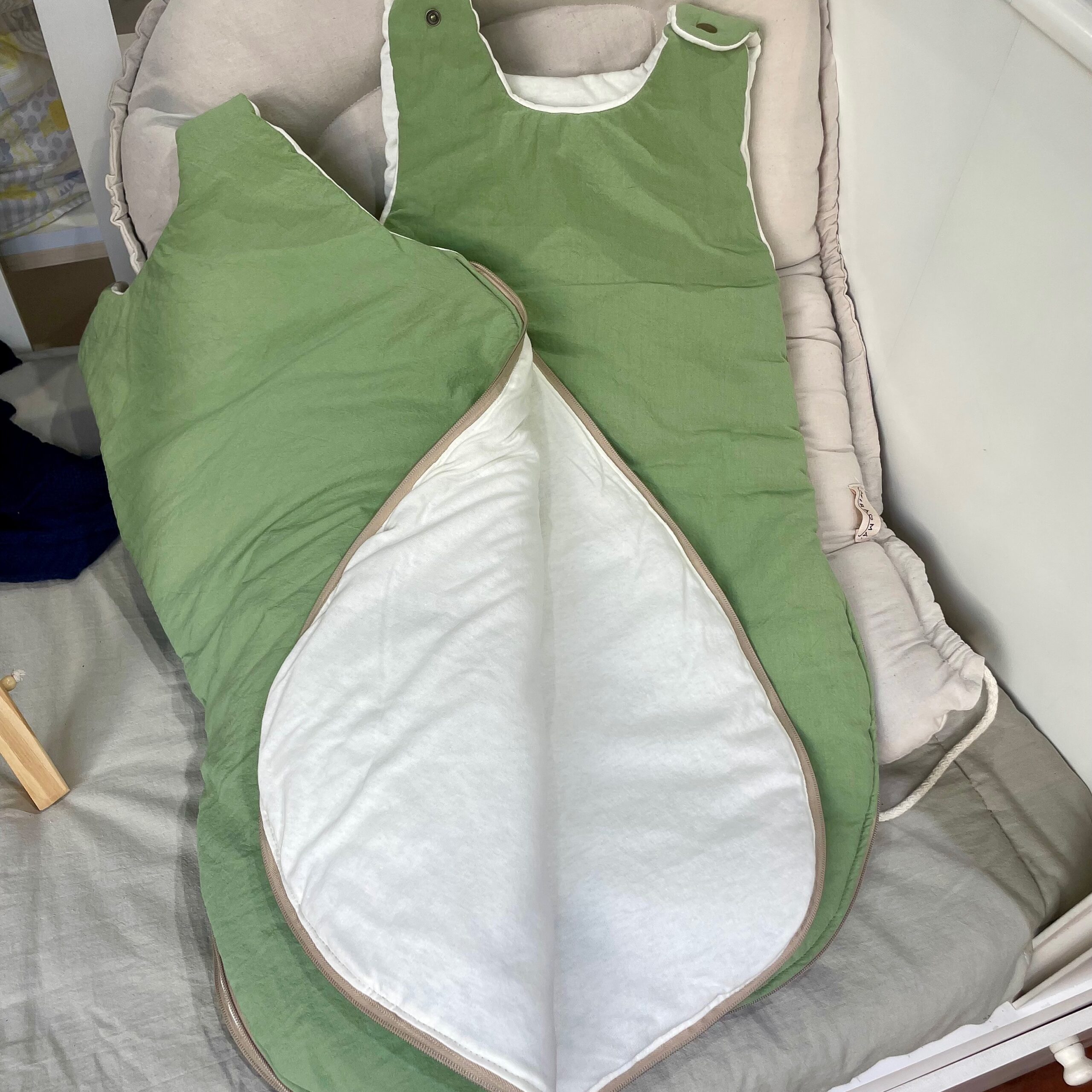 Saquitos de dormir- Tusor Verde Malva