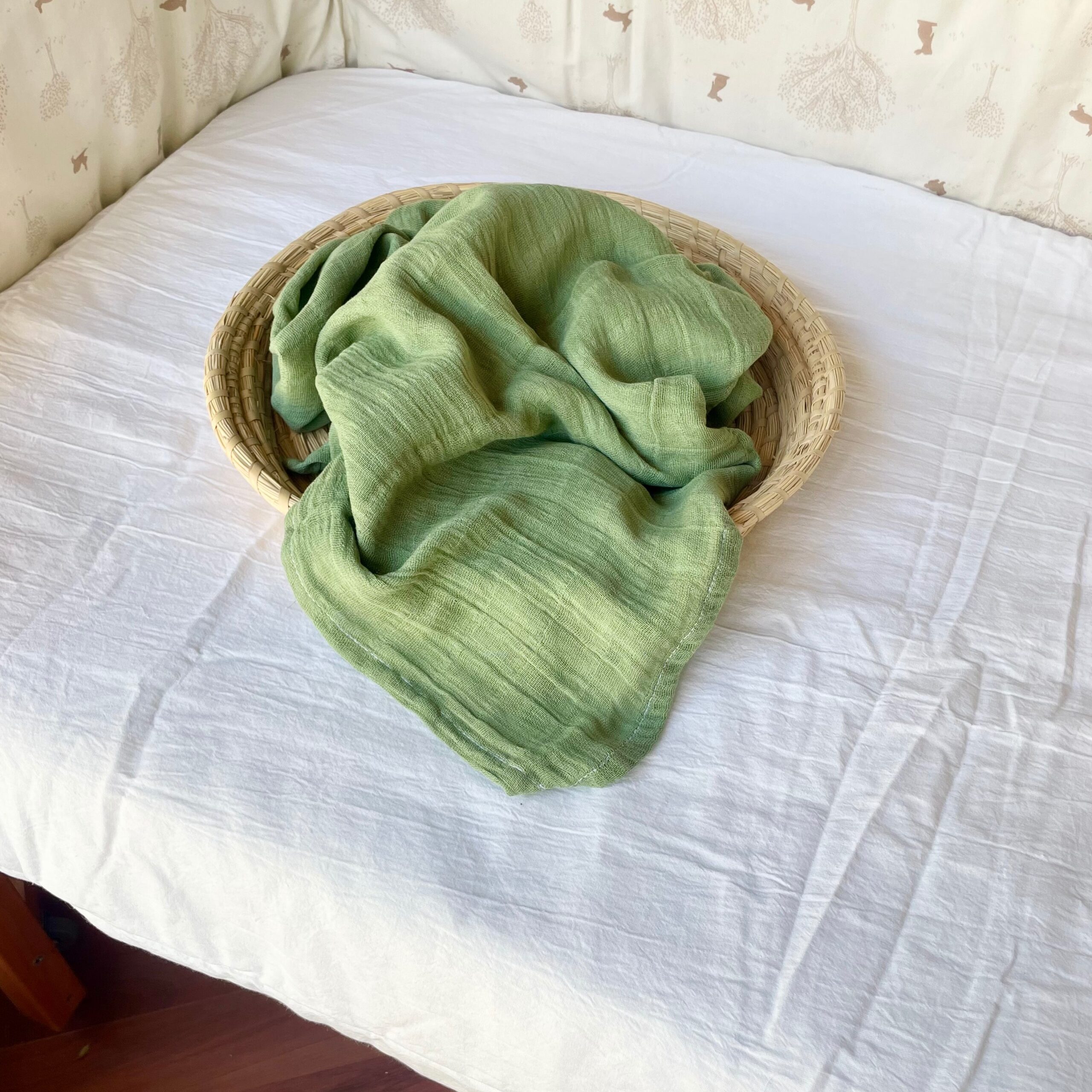 Manta Doble Gasa  Verde   (1x1,50) m