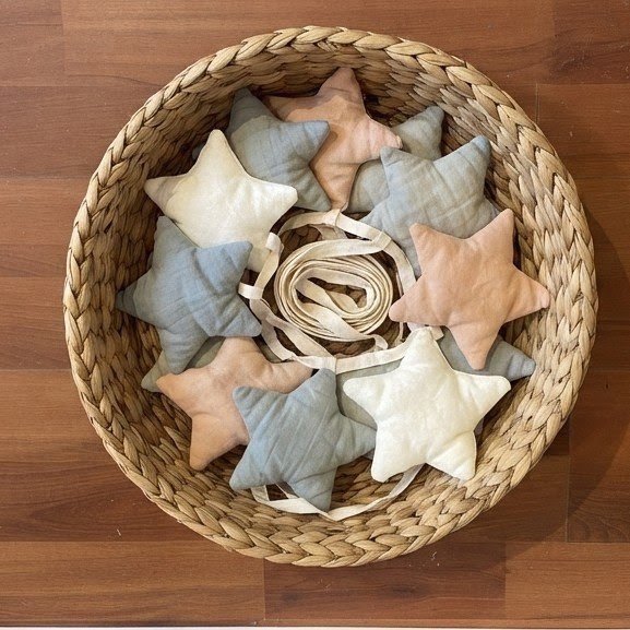 Banderín Estrella-Gris +Rosa - Imagen 3