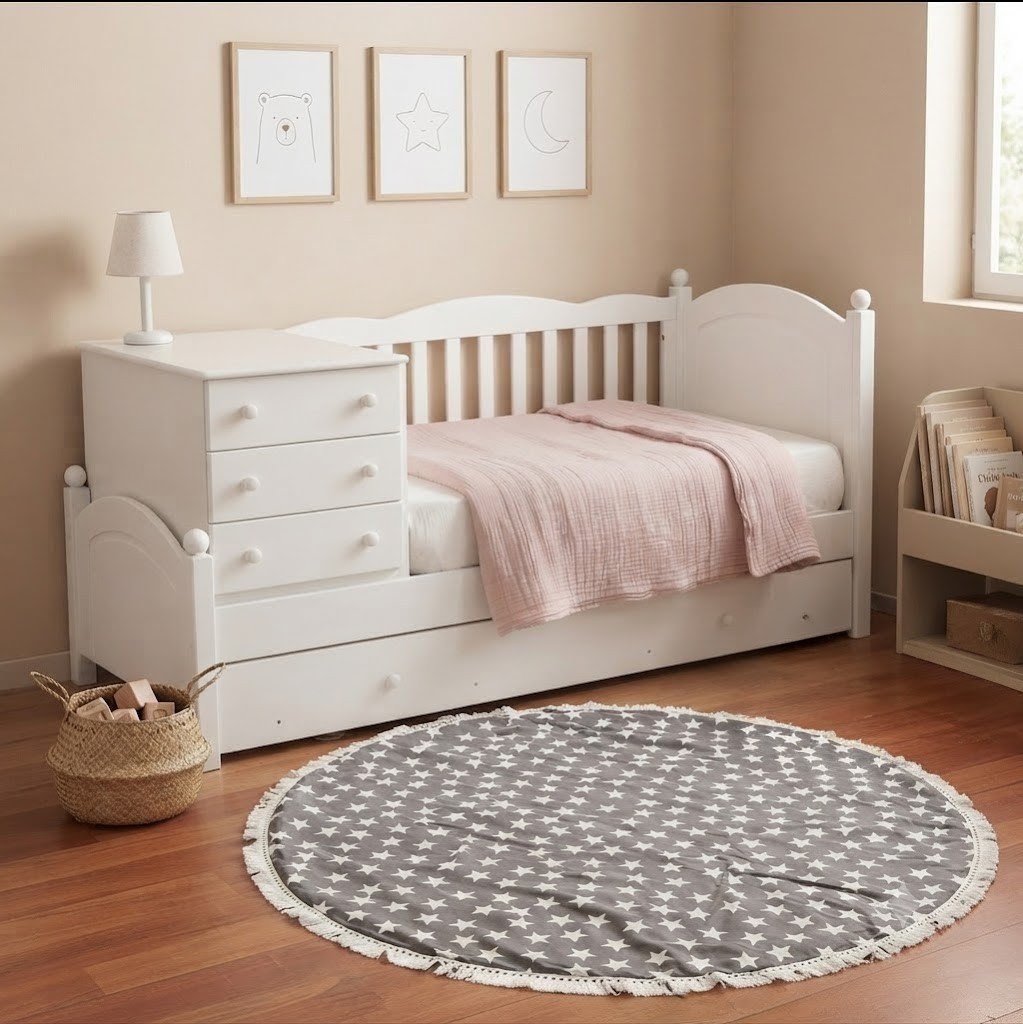 Playmat - Estrellas fondo gris - 1,20m