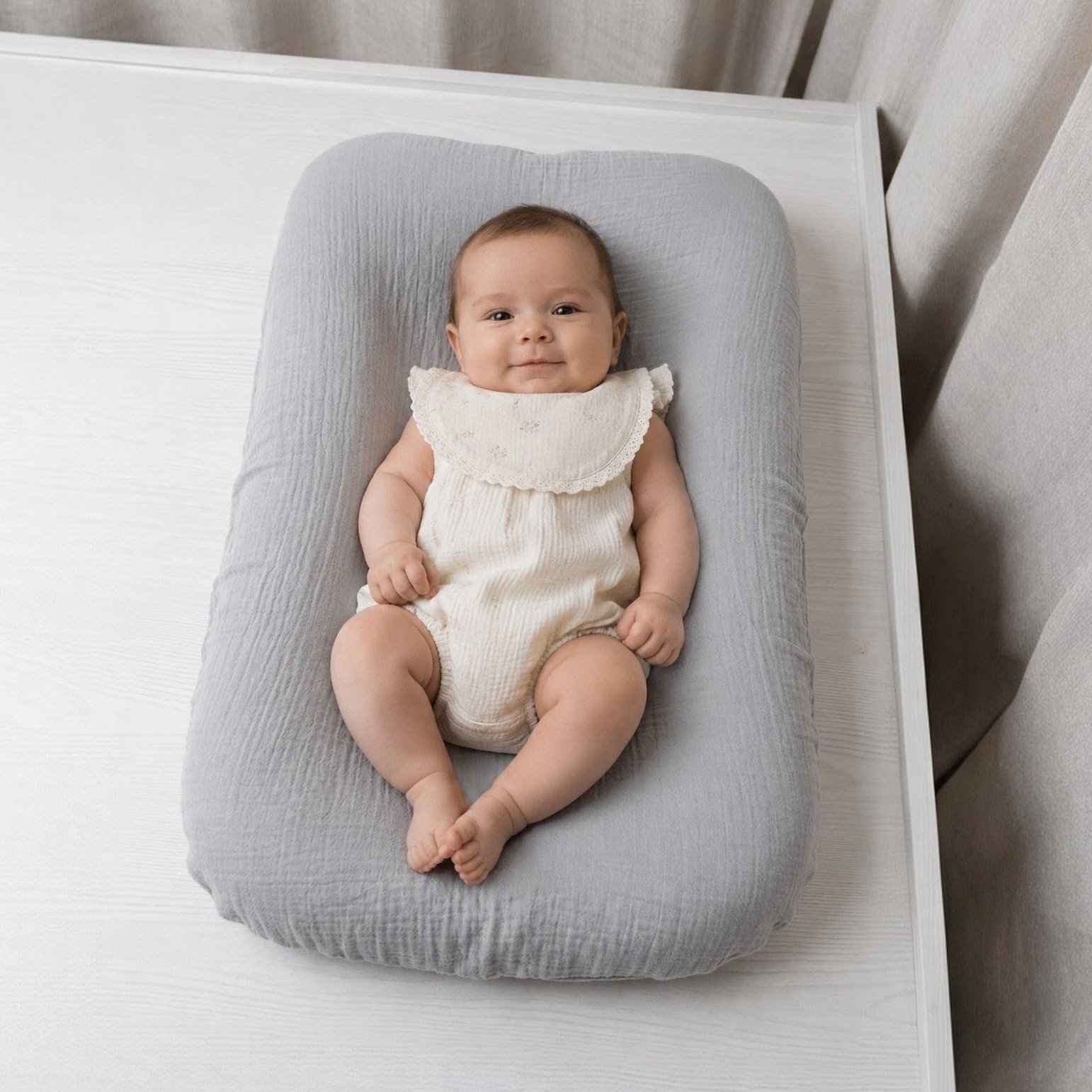 Nido de Contención Ergonómico -Gris perla